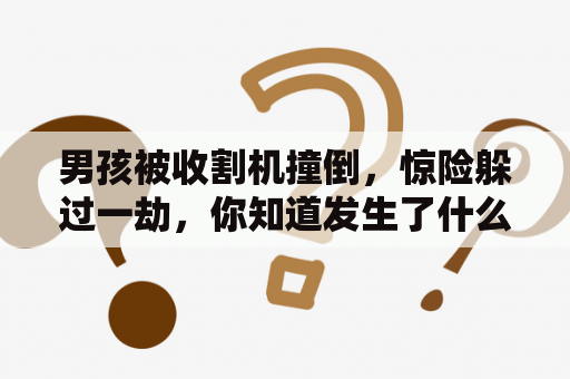 男孩被收割机撞倒，惊险躲过一劫，你知道发生了什么吗？